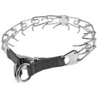 Ошейник металл. строгий ZooOne 3,8 мм*70 см c раз. пластиной, разнонаправ. зубья