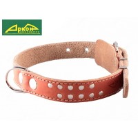 Ошейник кожаный Аркон коньячный 25 мм, 40-54 см с подкладкой Ошейник кожаный Аркон коньячный 25 мм, 40-54 см с подкладкой