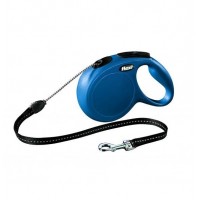 Рулетка-поводок FLEXI NEW CLASSIC (до 20 кг) 5 м трос синяя Рулетка-поводок FLEXI NEW CLASSIC (до 20 кг) 5 м трос синяя