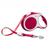 Рулетка-поводок FLEXI VARIO M ремень 5 м до 25 кг  красный  Рулетка-поводок FLEXI VARIO M ремень 5 м до 25 кг  красный