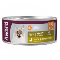 AWARD паштет для взрослых кошек из утки с клюквой, 100 г