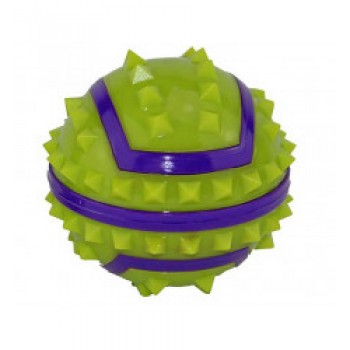 Игрушка д/собак Dogman Мяч с шипами для массажа десен, 7 см