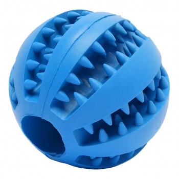Игрушка д/собак Rich Breed мяч-зубочистка-кормушка, голубая M 6,5 см
