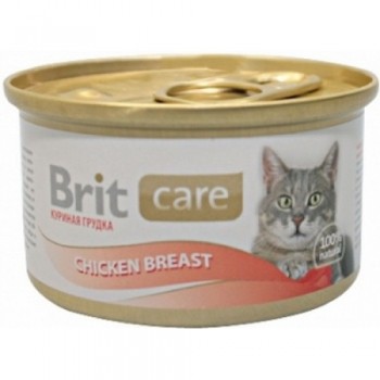 Brit Care Сhicken Breast, консервы для кошек, куриная грудка, 80 г
