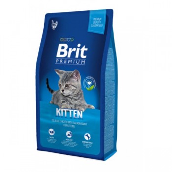 Brit Premium Cat Kitten, для котят с курицей и лососем, 2,0 кг