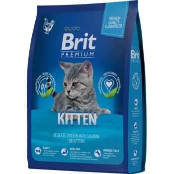 Brit Premium Cat Kitten, для котят с курицей и лососем, 0,4 кг