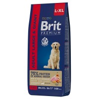 АКЦИЯ: (Скидка 15%) Brit Premium Dog Adult Large and Giant с кур.д/собак кр. и гигант. пород 15 кг