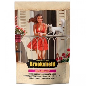 Brooksfield Light Sterilized пауч д/стерилизованных кошек, курица в соусе, 85 г