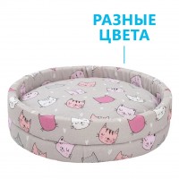 Лежанка PerseiLine  Lowcost круглая поплин большая 48*48*14 см