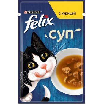 Felix, суп для кошек, с курицей, 48 г
