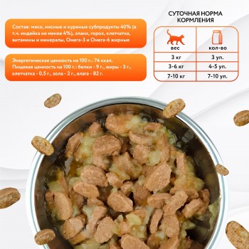 Charm пауч д/взр стерил. кошек с индейкой в желе, 85 г