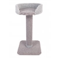 Когтеточка PerseiLine столбик с лежанкой Крафт №4 ковролин M 37х37х70 см