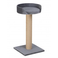 Когтеточка PerseiLine Дельта (лежанка с бортиком на столбике) джут 35х35х70 см