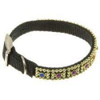 Ошейник нейлоновый V.I.Pet со стразами 