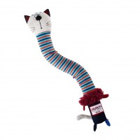Игрушка д/собак GiGwi Кот с хрустящей шеей и пищалкой 32 см