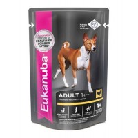 EUKanuba Dog паучи д/собак с курицей в соусе 100 г