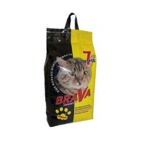 Наполнитель минеральный Brava д/гладкош-х кошек (желтый), 7 л