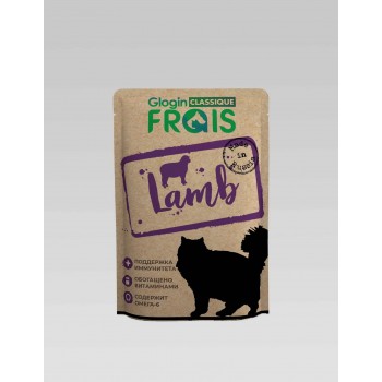 АКЦИЯ: (Скидка 30%) Frais Classique пауч для кошек с ягненком в нежном соусе 85 г