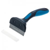 Дешеддер д/собак DeLIGHT средний (голубой) 37 крупных зубьев