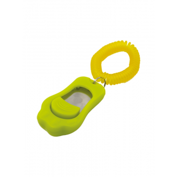 Кликер д/дрессировки трёхтоновый в форме лапки с браслетом ZooOne (зелёный)