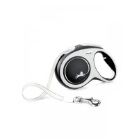 Рулетка-поводок FLEXI NEW LINE COMFORT L (до 60 кг) лента 5 м серый/черный Рулетка-поводок FLEXI NEW LINE COMFORT L (до 60 кг) лента 5 м серый/черный