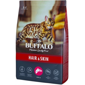 Mr.Buffalo Adult Hair&Skin сухой для кошек для шерсти и кожи с лососем 1,8 кг 