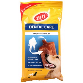 Лакомство д/собак Biff Dental Care снек д/крупных пород, говядина, 270 г