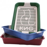 Туалет д/кошек ZooExpress КИС с сеткой большой с рисунком 40*26,5*6,5 см