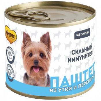 Корм для собак Мнямс конс. паштет из утки и перепела «Сильный иммунитет» 200 г
