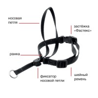 Недоуздок V.I.Pet размер 1 (29-38 см) чёрный 70-2926