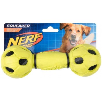 Игрушка д/собак Nerf Гантель с отверстиями, 17,5 см