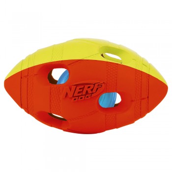 Игрушка д/собак Nerf мяч гандбольный двухцветный светящийся, 10 см