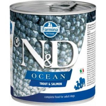 Farmina N&D Dog Ocean консервы для собак форель лосось 285 г
