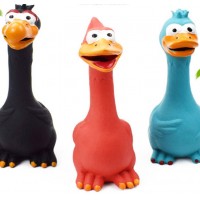 Игрушка д/собак Курица пищащая, 16 см (жёлтая)