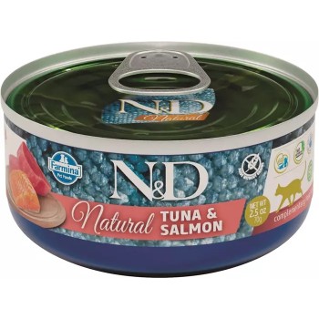 Farmina N&D Cat Natural консервы для кошек тунец лосось140 г