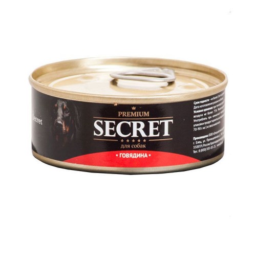 Secret Premium, консервы д/собак говядина, 100 г Secret Premium, консервы д/собак говядина, 100 г
