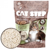 Наполнитель растительный Cat Step Wood Pellets древесный комкующийся 5 л