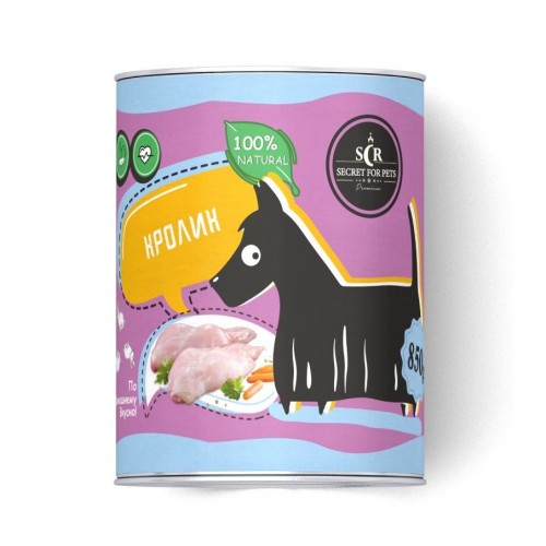 Secret Premium, консервы д/собак кролик 340 г Secret Premium, консервы д/собак кролик 340 г
