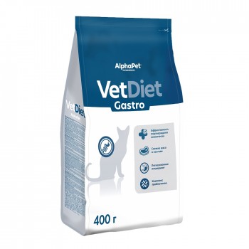 AlphaPet Vet Diet Gastro для кошек при острых расстройствах пищеварения 400 г