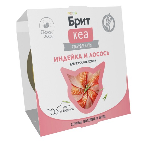 Brit Care, ламистер для кошек, индейка/лосось в желе, 75 г Brit Care, ламистер для кошек, индейка/лосось в желе, 75 г