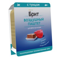 Brit Premium Воздушный паштет для кошек с тунцом, 100 г