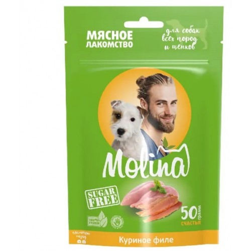 Лакомство д/собак MOLINA Куриное филе 50 г Лакомство д/собак MOLINA Куриное филе 50 г