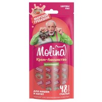 Лакомство д/кошек взрослых MOLINA Крем-лакомство с морским гребешком Здоровье глаз 48 г Лакомство д/кошек взрослых MOLINA Крем-лакомство с морским гребешком Здоровье глаз 48 г