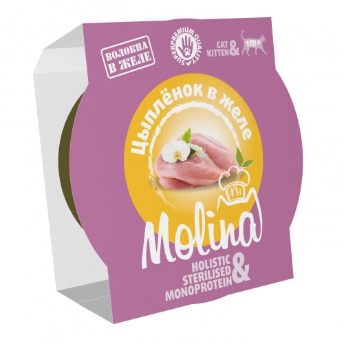 MOLINA ламистер для котят цыпленок в желе 75 г MOLINA ламистер для котят цыпленок в желе 75 г