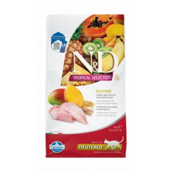 Farmina N&D Cat Tropical Selection для кошек стер. кастрированных курица 300 г