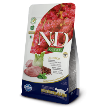 Farmina N&D Cat для кошек для поддержки пищеварения ягненок киноа 5 кг