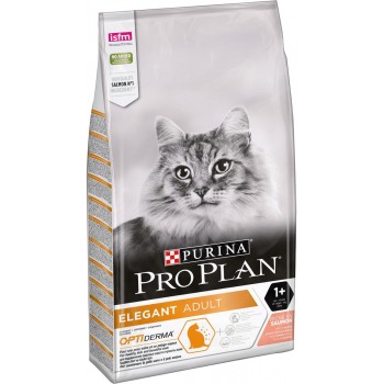 Pro Plan Elegant, для кошек с чувствительной кожей, лосось, 10 кг