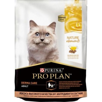 Pro Plan Cat Natur elements, для взрослых кошек с лососем (для шерсти), 200 г