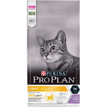 Pro Plan Light, для полных кошек, индейка, 1,5 кг