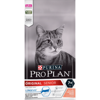 Pro Plan Adult 7+, для кошек старше 7 лет, лосось, 1,5 кг